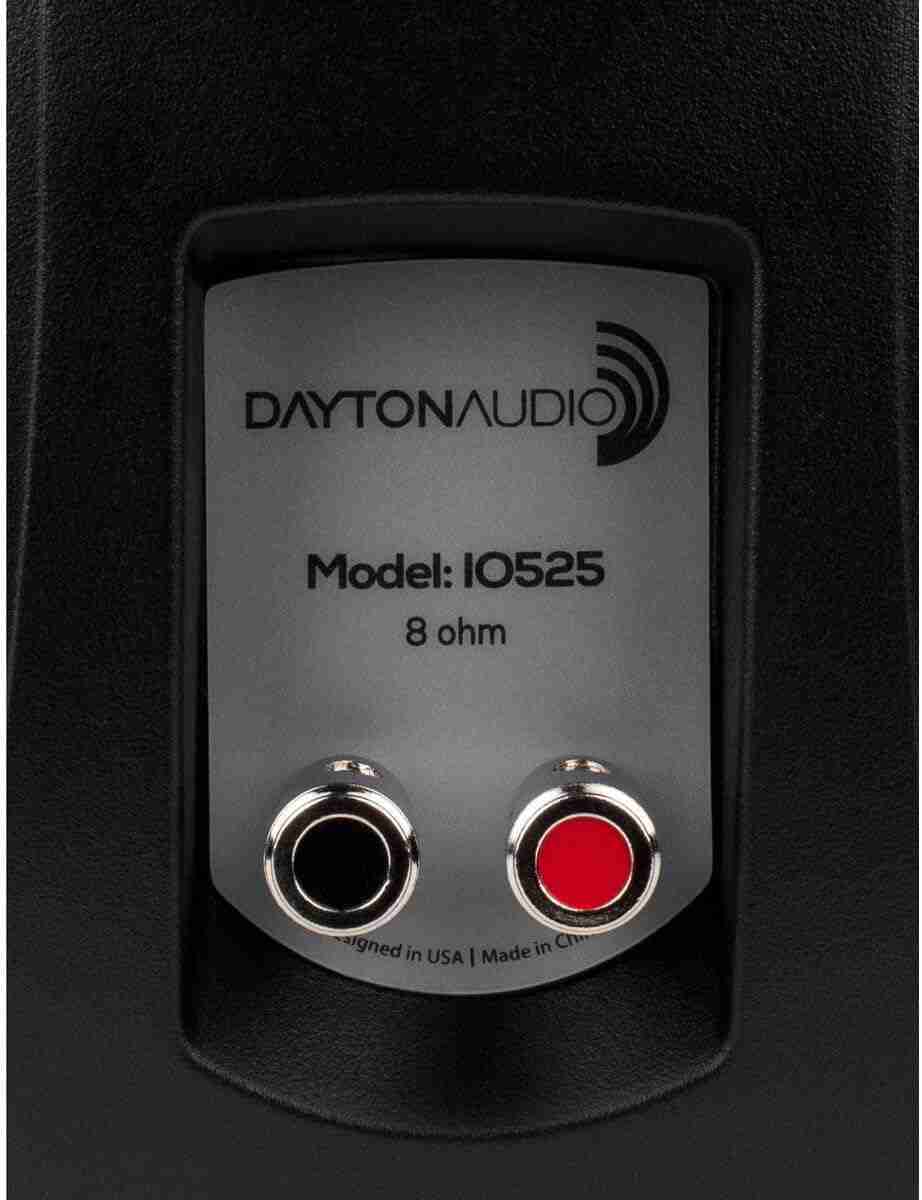 Dayton Audio IO525B 5-1/4" 2-Way Indoor/Outdoor Speaker Pair Black - Image 3